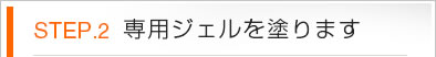 STEP.2 専用ジェルを塗ります